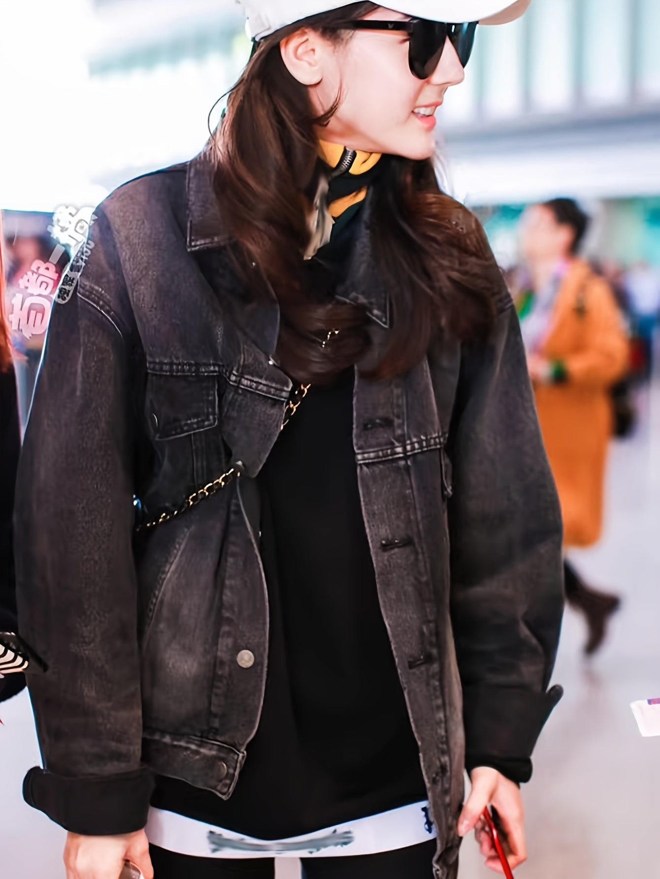 Women's Vintage Washed Black Denim Jacket - Heavy-Duty Longline Oversized Coat, Non-Stretch Machine Washable Jeans, Boho Chic Layering Piece for Fall\u002FWinter Everyday & Formal Outfits