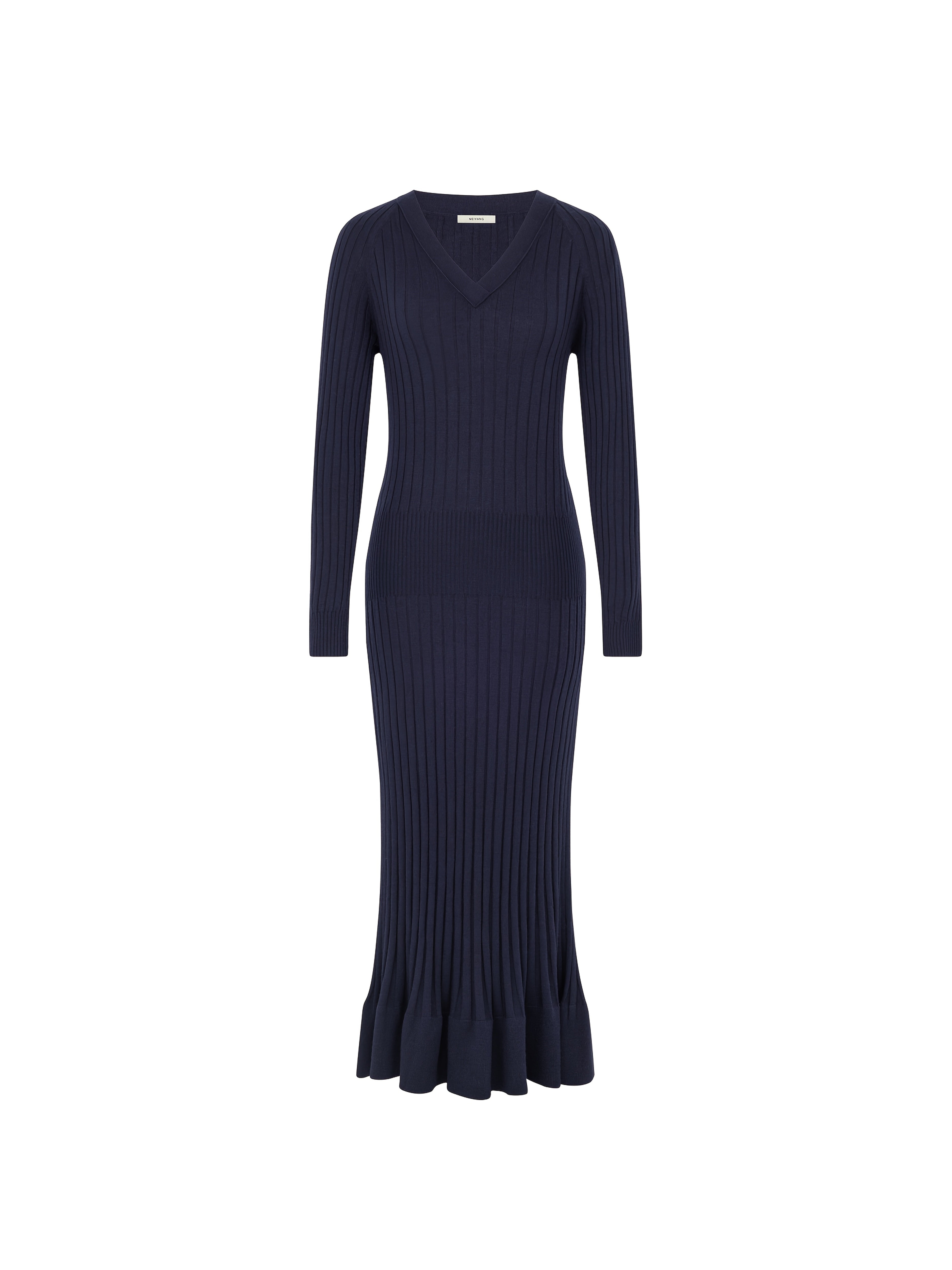 Meiyang Spotlight Knitted Dress, a Red Carpet Goddess V-Neck Fitted Mermaid Gown.