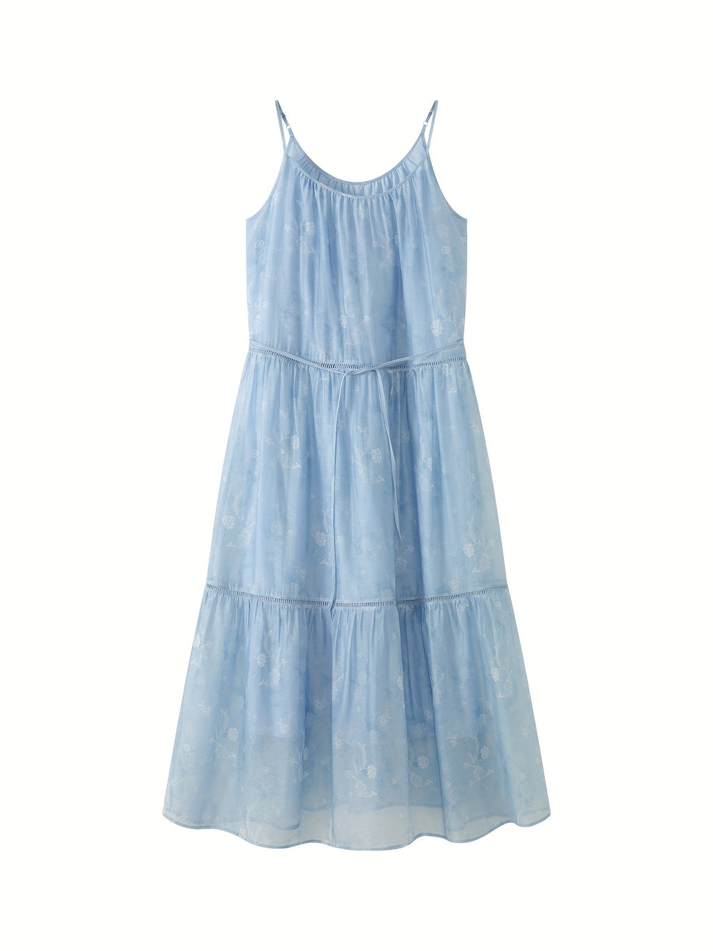 XWI Women's Lyocell Dress - Blue Tie-Dye Vacation Dress, Sleeveless Mid-Length H-Line Silhouette, Machine Washable Spring\u002FSummer Beachwear for Casual Outings & Resort Stays, Beach Dresses, Lightweight Fabric