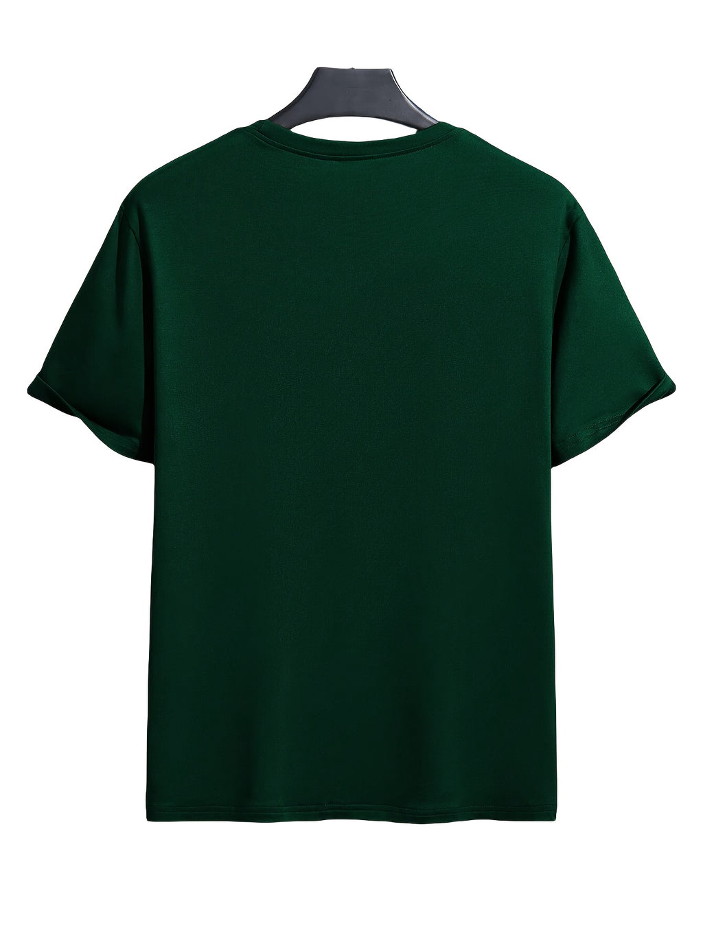 Plus Size - Women'S Casual Oversized T-Shirt - Short Sleeve, Round Neck, Stretchy Polyester Blend, Loose Fit, Green with \