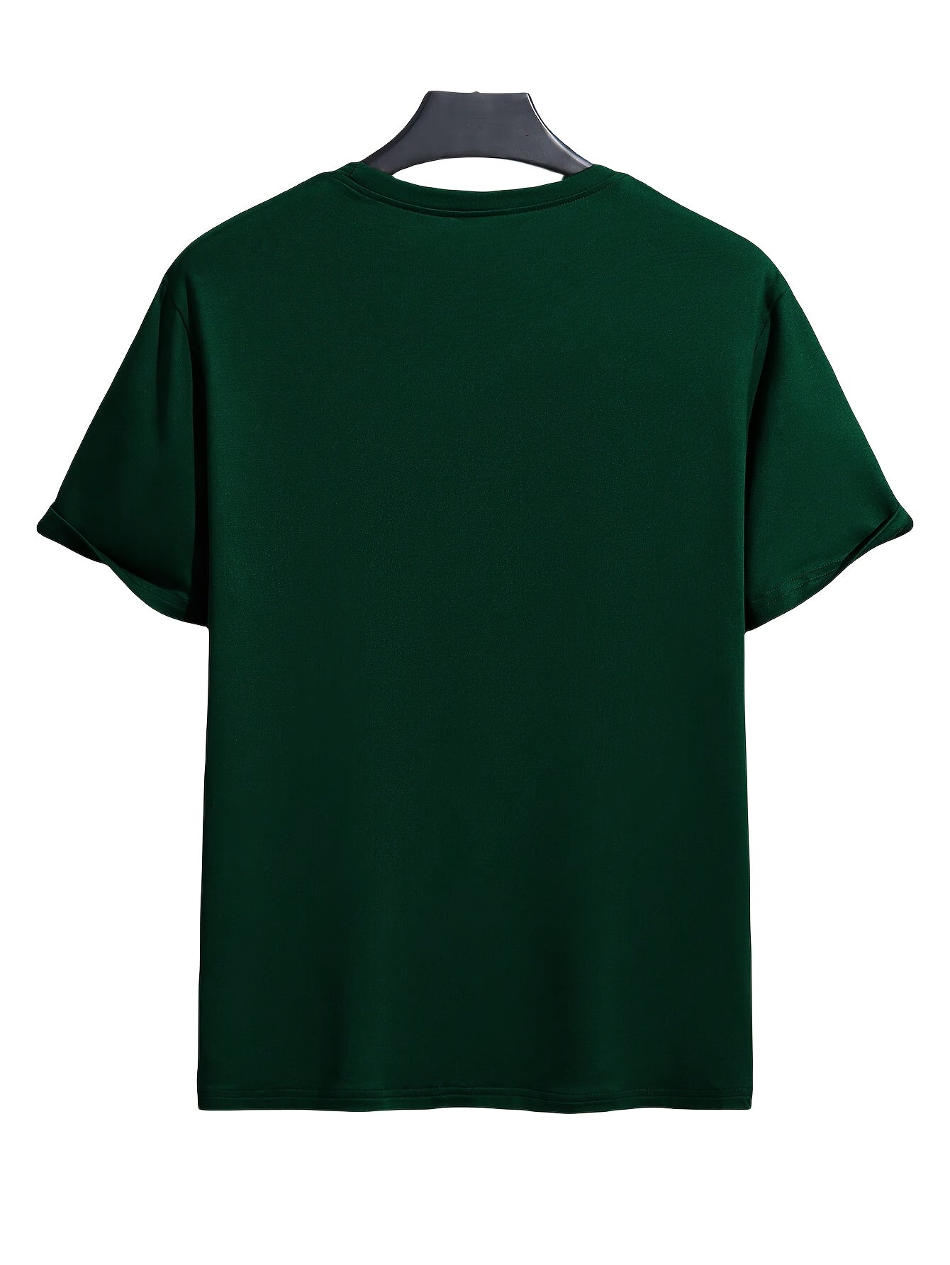 Plus Size - Women'S Casual Oversized T-Shirt - Short Sleeve, Round Neck, Stretchy Polyester Blend, Loose Fit, Green with \