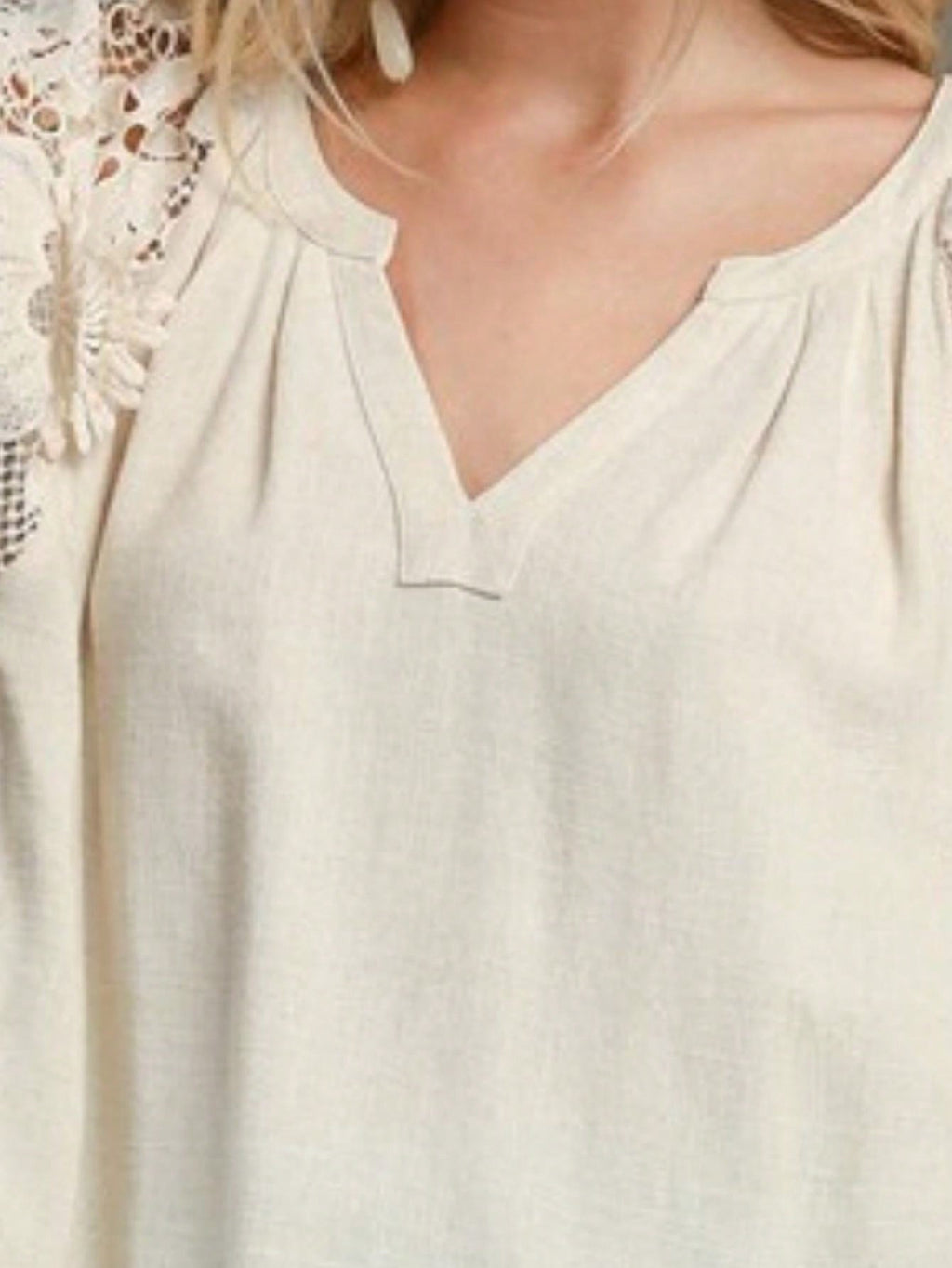 Womens Casual Bohemian Chic Floral Lace Sleeve Peasant Blouse Loose Fit V Neck Top With Delicate Crochet Detail Puff Sleeves Flowing Romantic Spring Summer Date Night Top