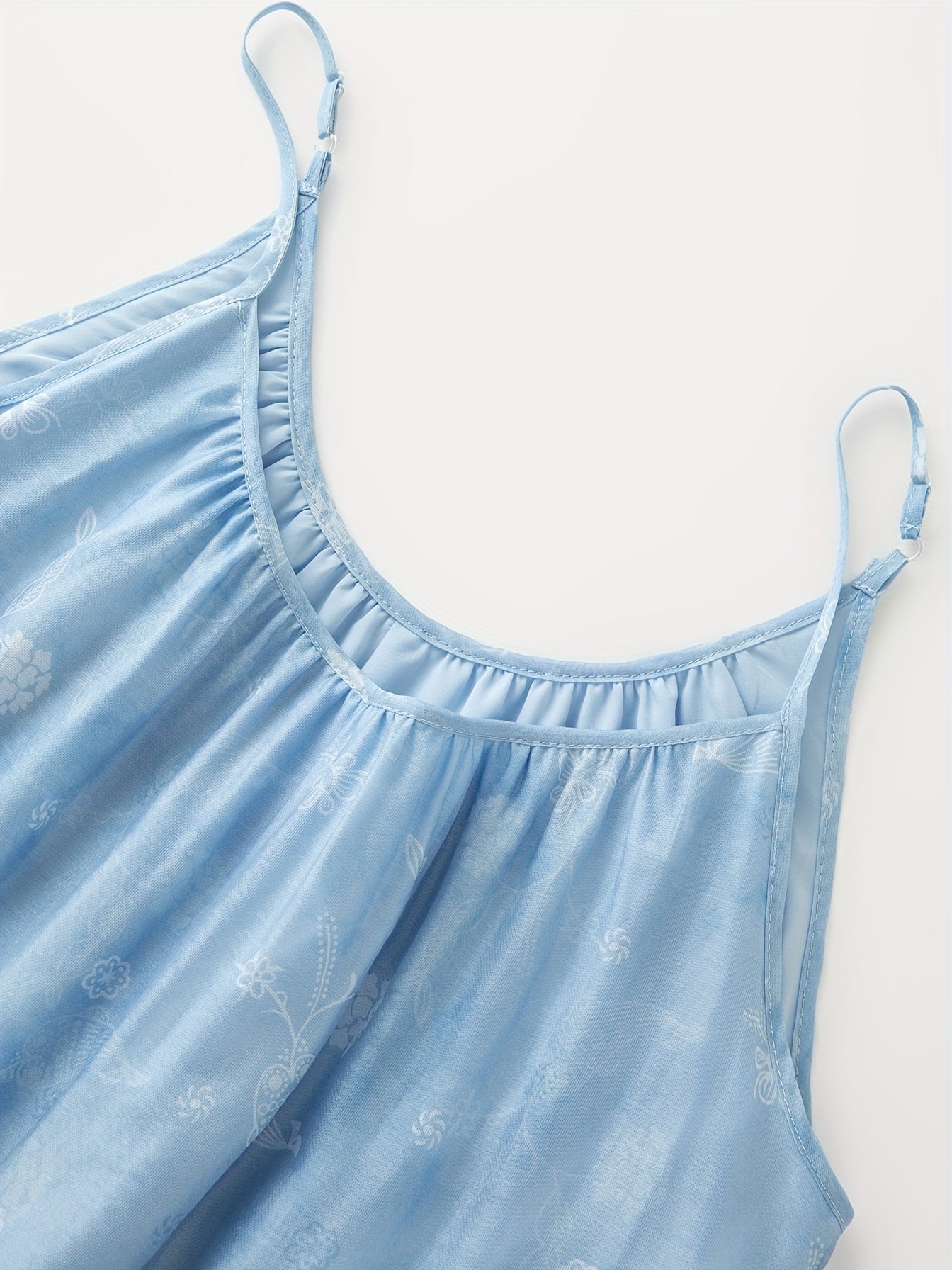 XWI Women's Lyocell Dress - Blue Tie-Dye Vacation Dress, Sleeveless Mid-Length H-Line Silhouette, Machine Washable Spring\u002FSummer Beachwear for Casual Outings & Resort Stays, Beach Dresses, Lightweight Fabric